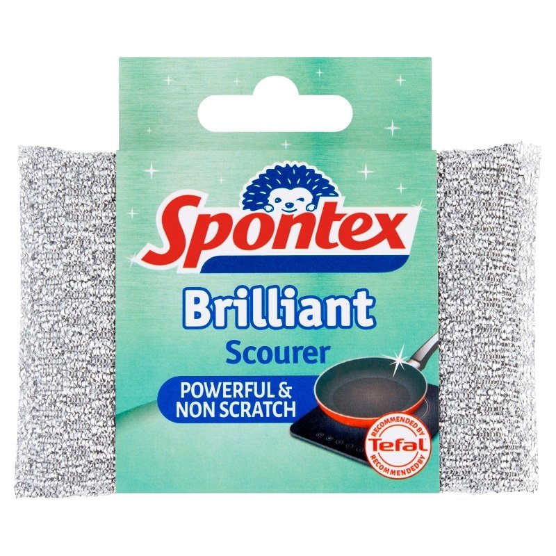 O Spontex Brilliant Scourer é poderoso, não arranhado e fácil de enxaguar