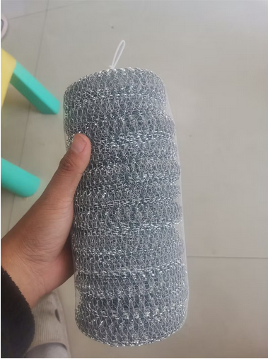Galvanizado Mesh Knit Metal Wire Sponge Pot Scourrer