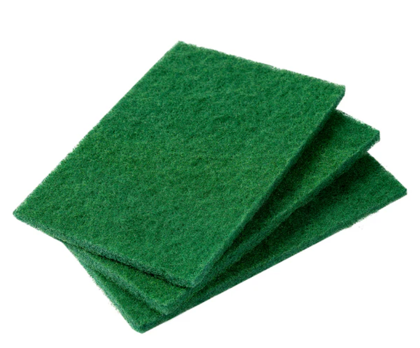 Esfregões verdes de 6