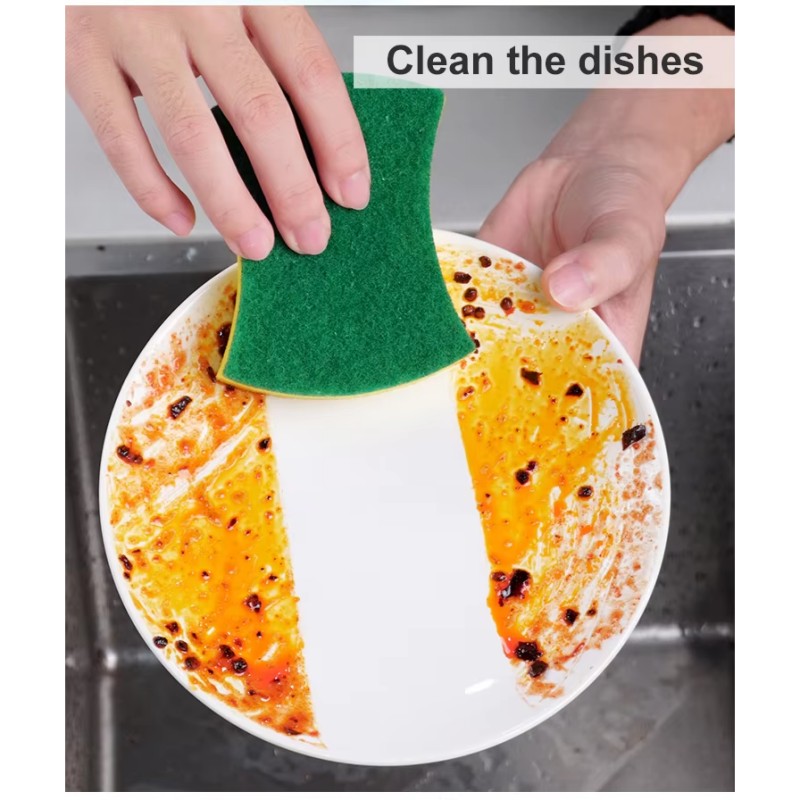 O que é uma esponja amarela com lavador verde na China?