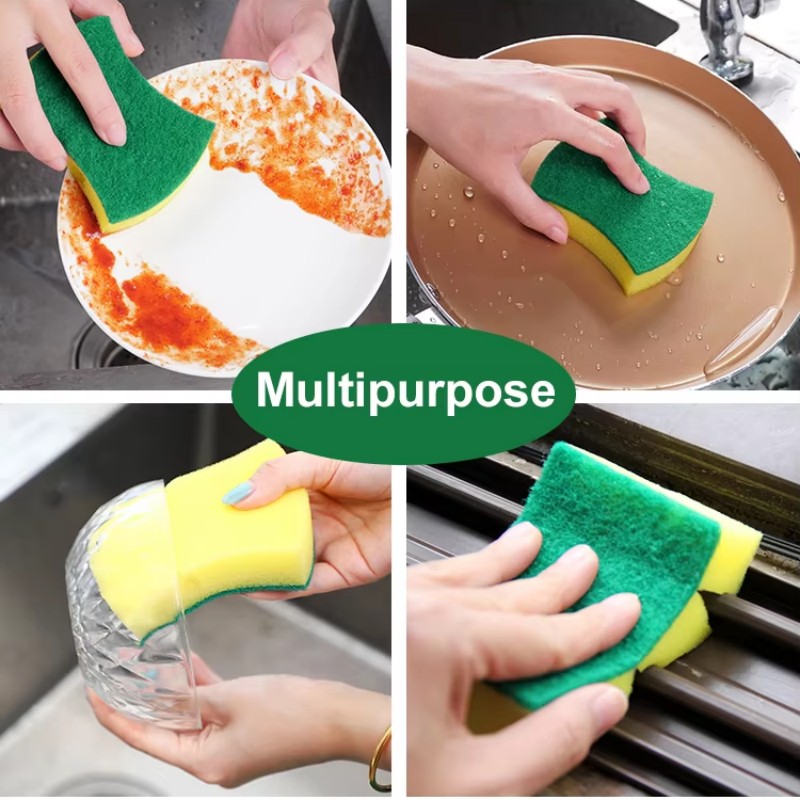 Você está procurando esponja de prato amarelo e verde? Por favor, olhe aqui