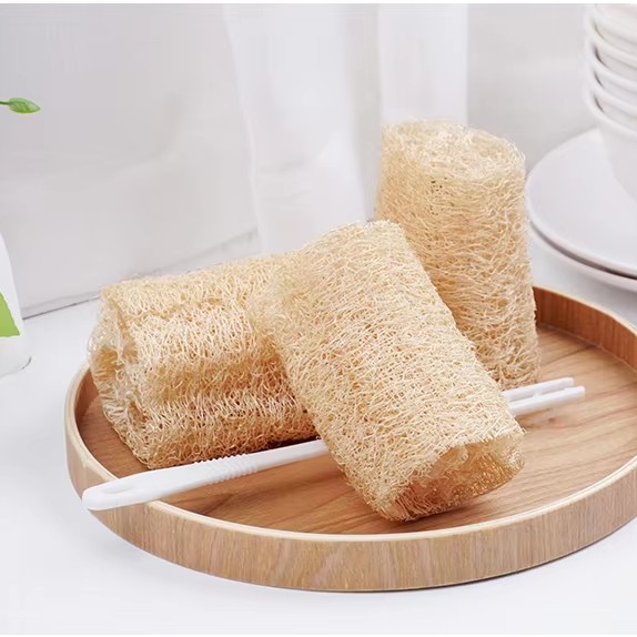Escova para copo de bucha natural assistente de limpeza de cozinha