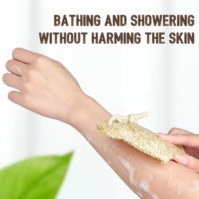 Esponja de banho corporal com escova de limpeza de corda Loofa