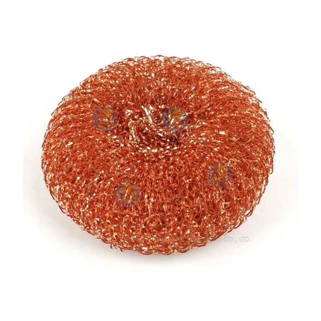 Almofada de limpeza de lavagem em espiral pura de cobre