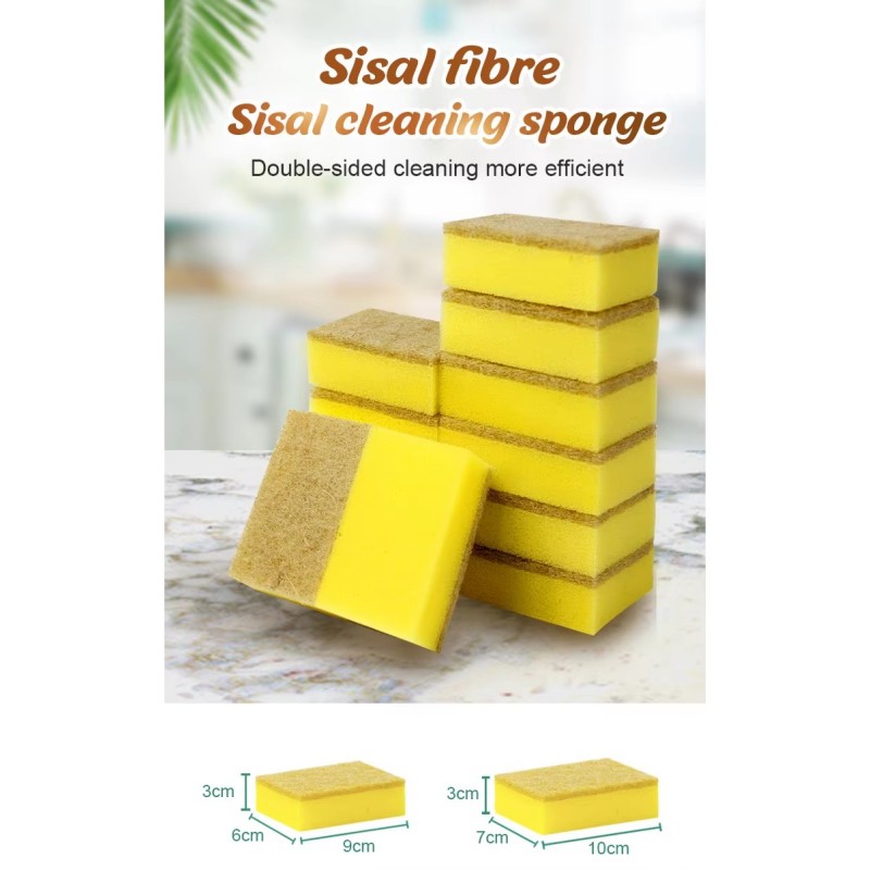 Limpeza doméstica de almofada de fibra de celulose de sisal