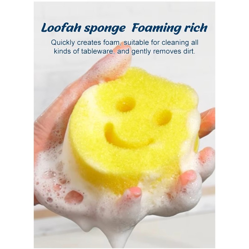 Esponjas esfoliantes Smile Face para lavar louça